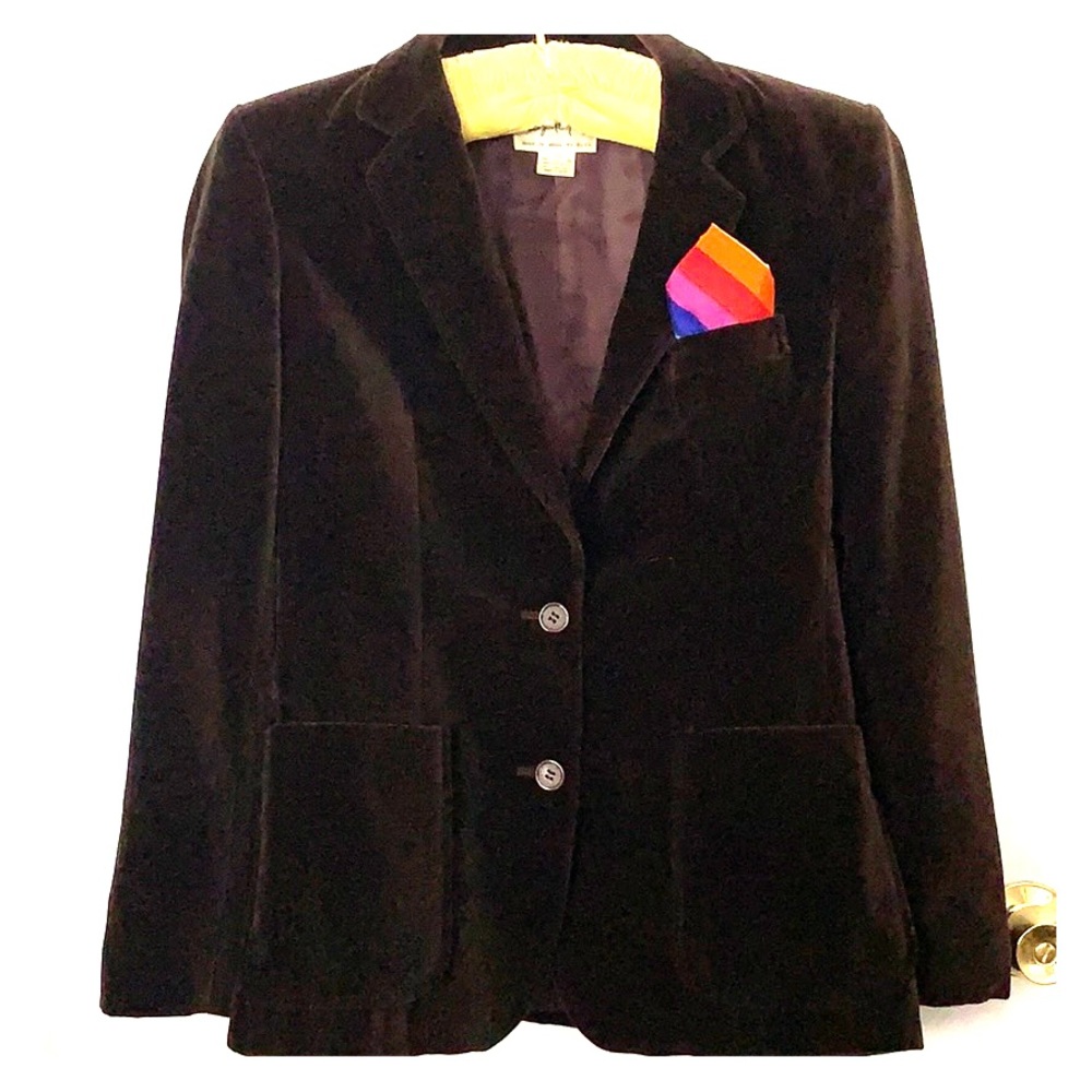Sphere Vintage Brown Velvet Blazer.